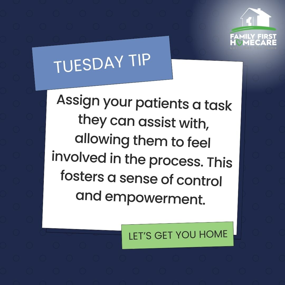 famfirsthc's tweet photo. Let your patients be involved in the care process in small and simple ways! This helps them feel engaged and empowered, giving them a sense of control over their care. To learn more about empowering your patient's independence, check out our blog! 

https://t.co/LBVRJWxbKq https://t.co/vXw05BQiKi