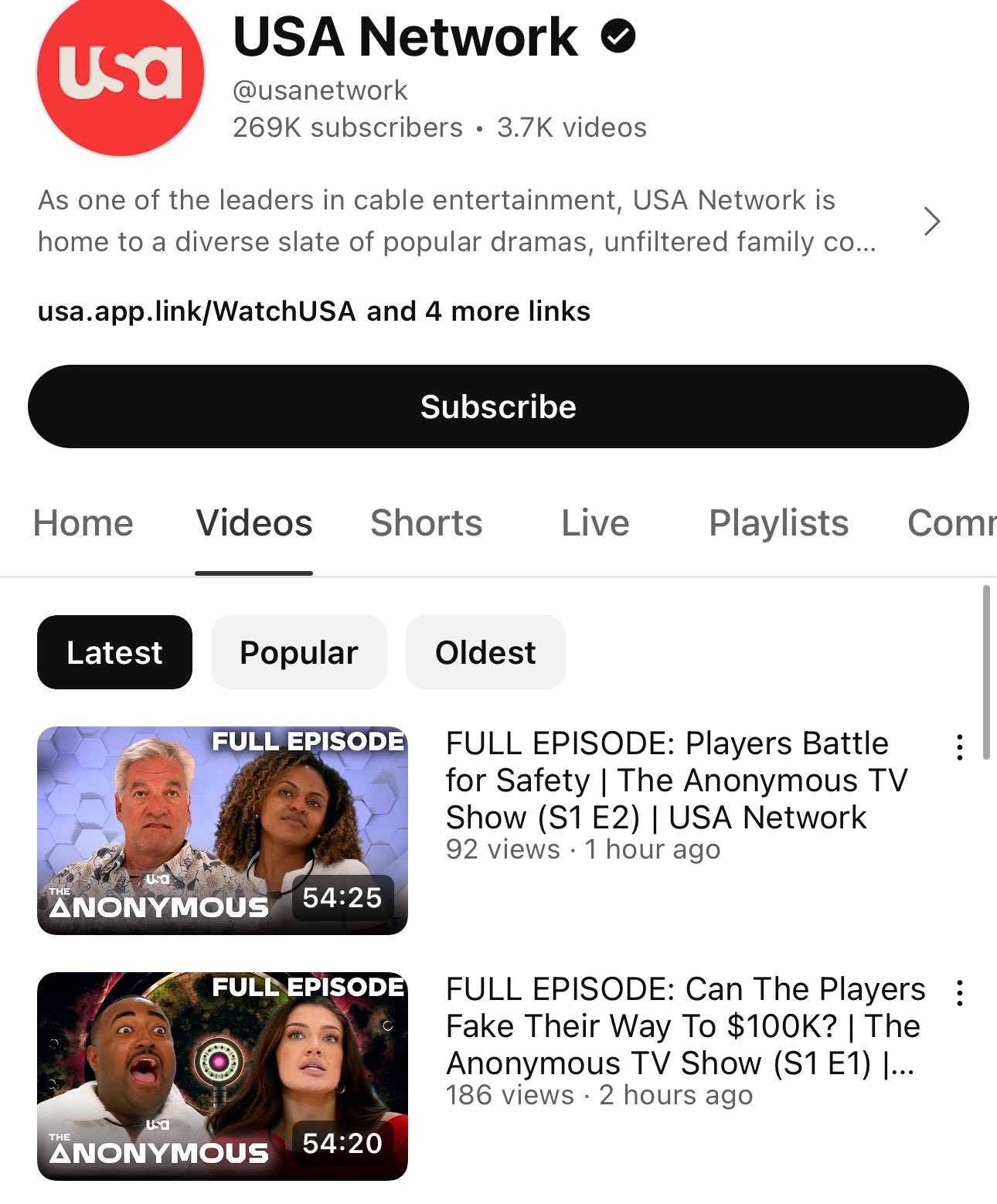 Usa network on youtube tv hotsell