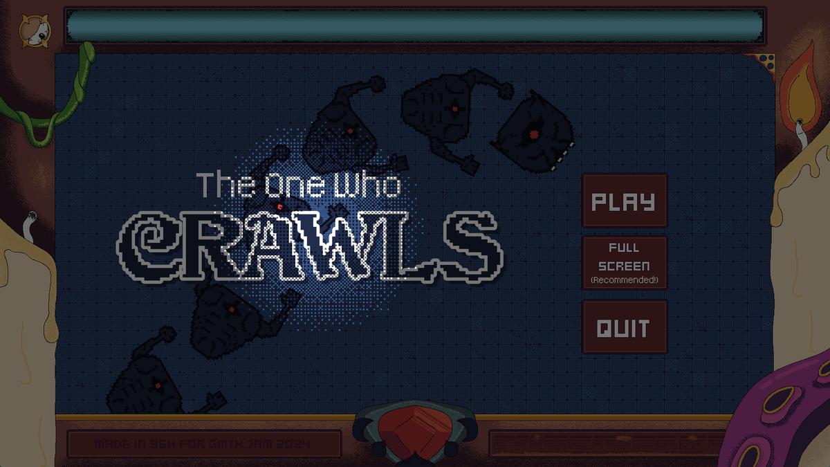KlimoGD's tweet photo. 😱Guide The One Who Crawls to abandonned souls to satisfy its hunger through 20 levels!

👾 Play here : https://t.co/9o2ye0jtKO

First solo jam in years for me, but it was a mot of fun and a very good opportunity to test @godotengine ! Very cool to use!

#GMTK2024  #gmtkjam https://t.co/CR0iYst8mf