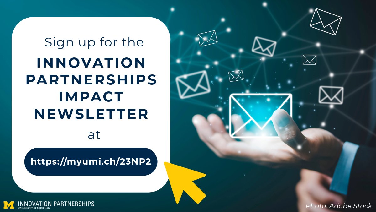 Innovation Partnerships (@innovpartner) on Twitter photo 📬 Stay ahead of the curve with Innovation Partnerships’ Impact Newsletter! Discover groundbreaking research, startup success stories and the latest in innovation at <a href="/UMich/">University of Michigan</a> and beyond. Sign up today at myumi.ch/23NP2 📬 Stay ahead of the curve with Innovation Partnerships’ Impact Newsletter! Discover groundbreaking research, startup success stories and the latest in innovation at <a href="/UMich/">University of Michigan</a> and beyond. Sign up today at myumi.ch/23NP2