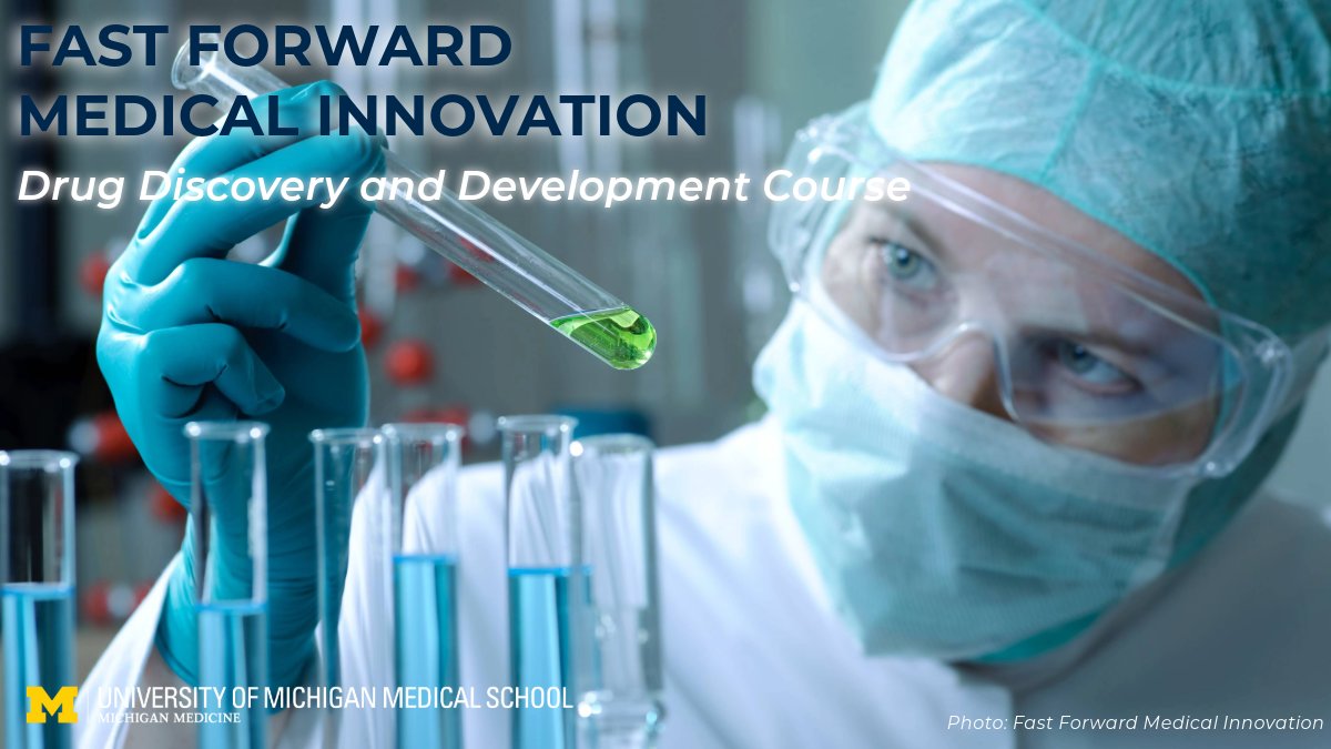 Sign up today for the Drug Discovery and Development Course, a collab between <a href="/umichFFMI/">FFMI</a> and Michigan Drug Discovery, with support from Innovation
Partnerships! This course is virtual &amp; self-paced- perfect for physicians &amp; researchers.
myumi.ch/Q6nE8