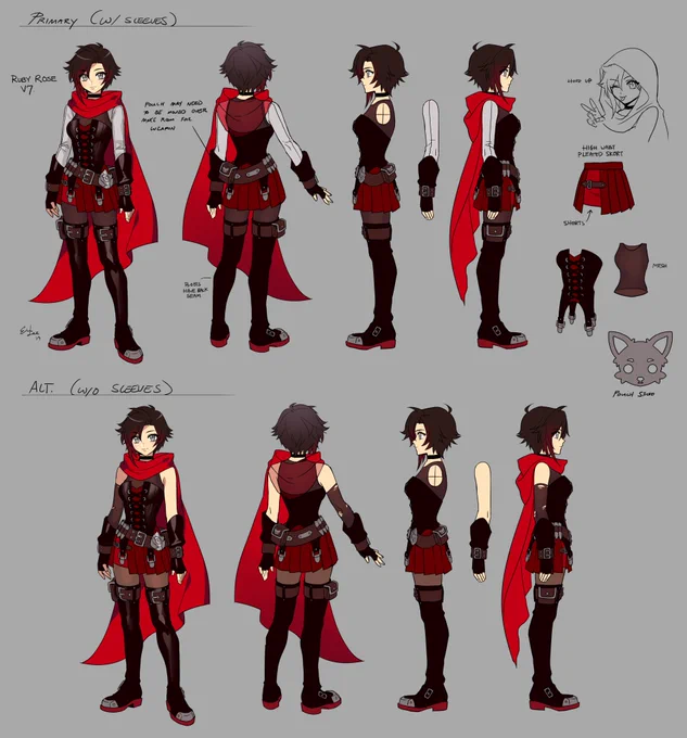 We found some concept art of Ruby throughout different Volumes and thought we should share! They grow up so fast  