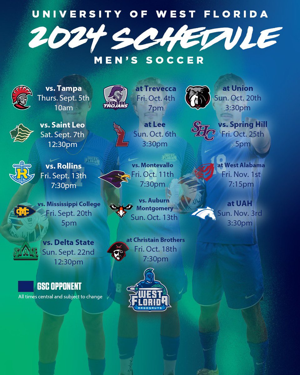 UWFSoccer's tweet image. Mark your calendars 🗓️

#GoArgos