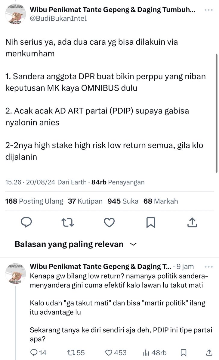 WOI BANGUN WOI RT TERUS NAIKIN # nya
TERNYATA SESEREM INI 😭
Kawal #kawalputusanMK hari ini banget cok