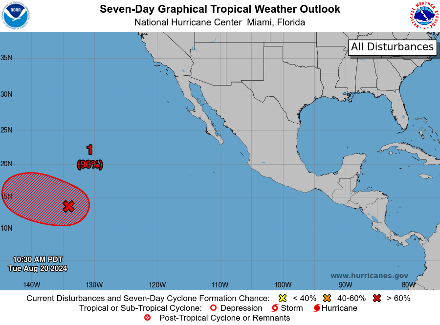 LimWeather's tweet photo. D81 CPAC/D98 EPAC #HurricaneSeason2024 2pm EDT
#Invest90E and #Invest91E have merged and has 90% chance to become a TC in 2 and 7 days
#Hawaii interests should watch this closely
Next name:#Hone/#Hector
#Tropicswx #wxtwitter #HurricaneSeason #90E #EP90 #HIwx #EP91 #91E #TD8E https://t.co/qrzm0nuhhT