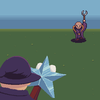 Polishing up the wizard's duel experience. Should we lean more into the comedy with popping poses or smooth out the animations?

#qccgame #indiegame