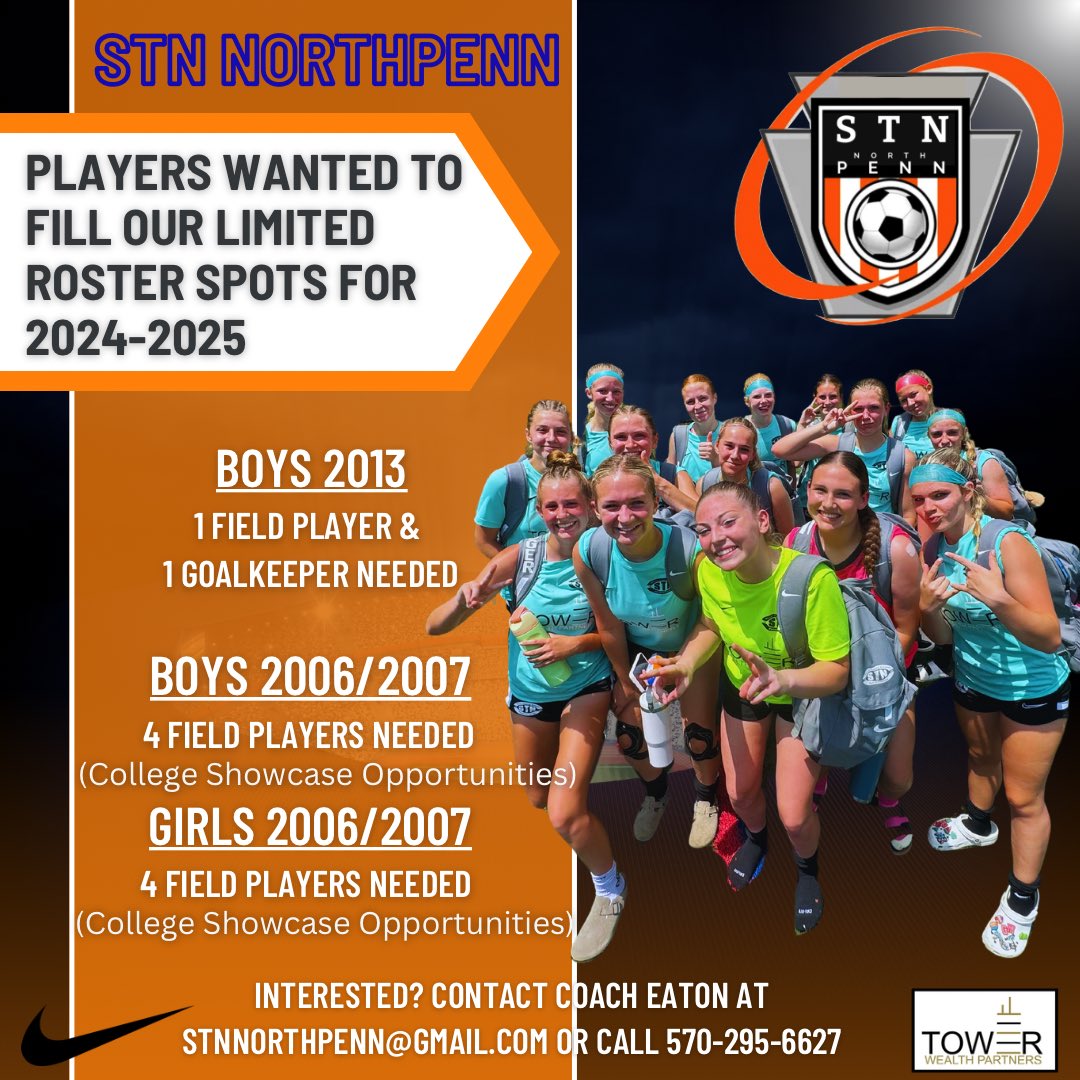 Looking to join one of the top clubs in North Central Pennsylvania? STN NorthPenn is here for you! #stnnorthpenn #clubsoccer