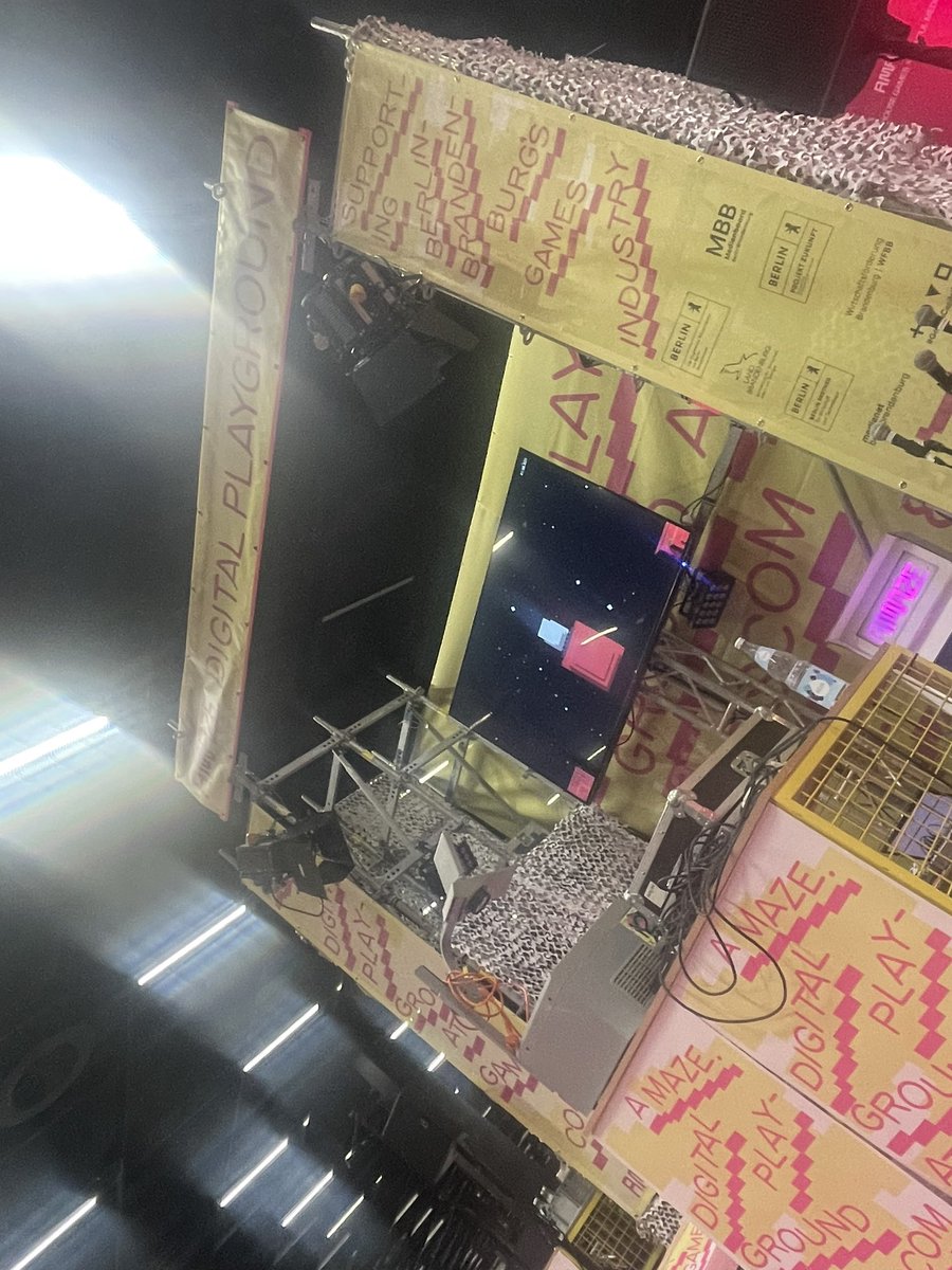 A MAZE. Digital Playground is ready for <a href="/gamescom/">gamescom</a>. We are very happy with the setup. It worked out better as planned. We can’t wait seeing playing our games selection and listen to our program. #AMaze2024 #mbbfunded.