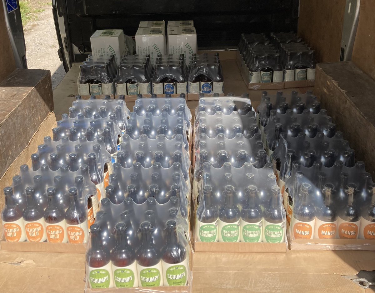 tuttsclumpcider's tweet photo. This afternoons #tuttsclumpcider deliveries to @vicarsgame #BellAldworth @CobbsFarmShop #Englefield @waitrose #Caversham 😊 #essentialsupplies #supplychain #propercider #fruitcider #bizitalk https://t.co/PLXWP3v2Tt