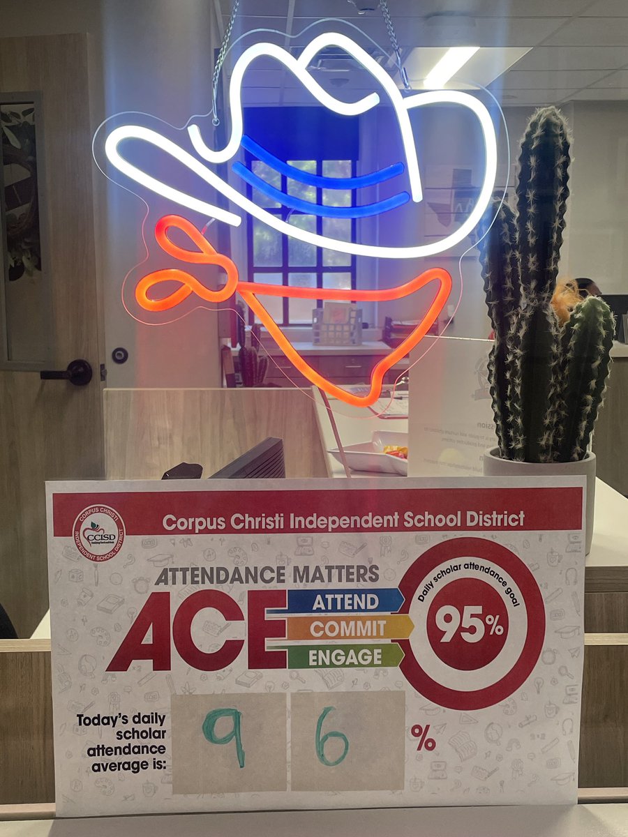 The cowboy hat is lit! Our Texans met the attendance goal yesterday! 🤠