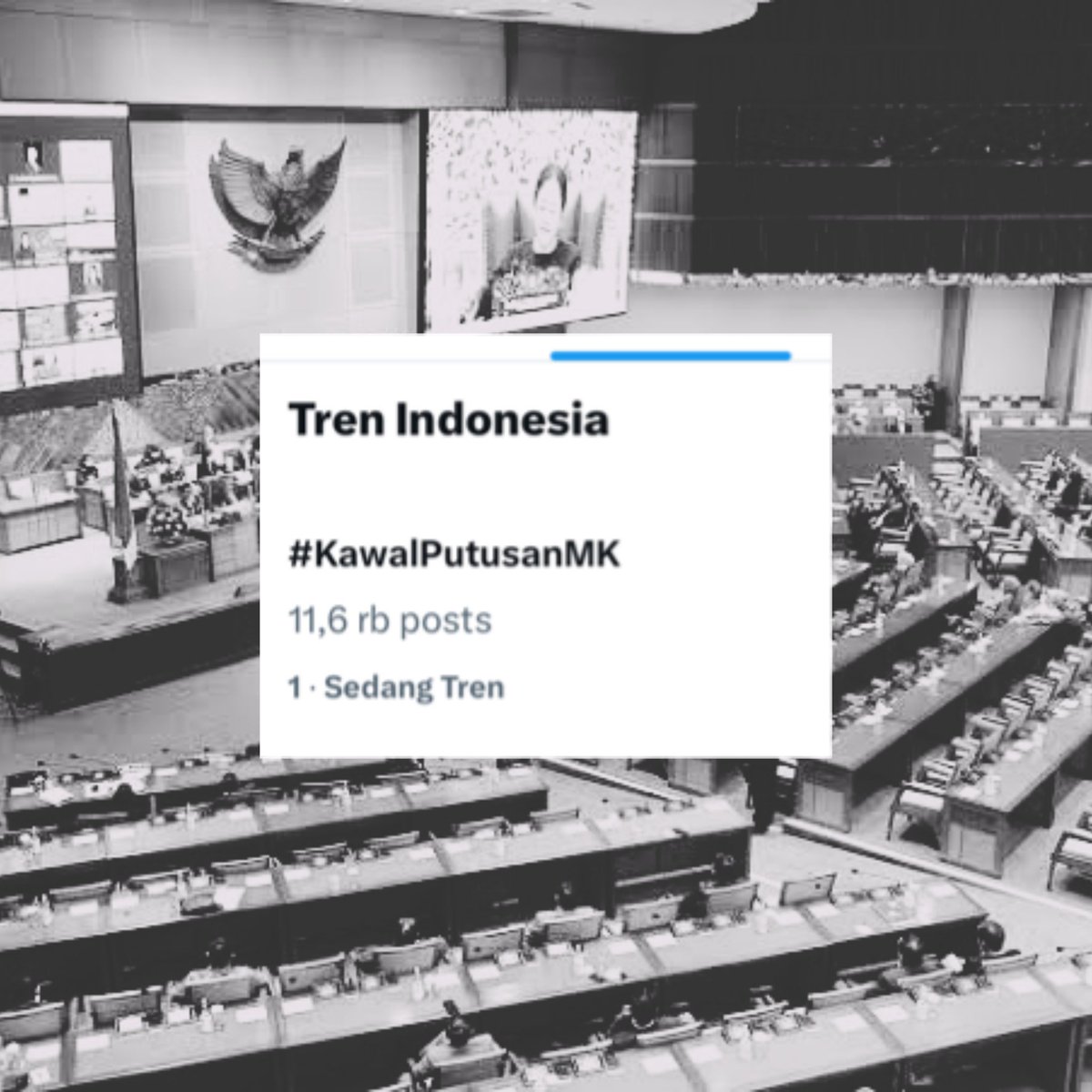 hajicing's tweet image. Alhamdulilah trending nmr 1 x, naikin terus pakai gambar ini #kawalputusanMK