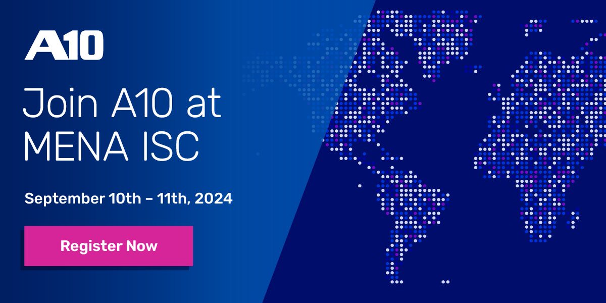 A10Networks's tweet image. Join A10 at #MENAISC2024 in Riyadh Hotel from Sept. 10 to 11. 

A10 is helping customers tackle the biggest challenges in cybersecurity. Stop by booth G-05 to learn about A10&apos;s security solutions.   
Learn more here: menaisc.com

#MENAISC2024 @VirtuPortMEA
