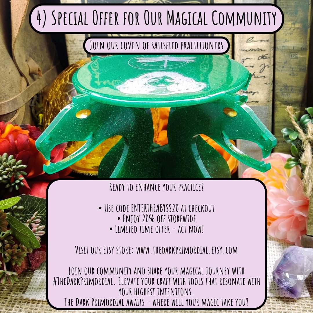 tdarkprimordial's tweet image. Visit The Dark Primordial on Etsy - your magic deserves the best! ✨🌙

Link in bio. Use code INTOTHEABYSS20 for 20% off your first order!

#HandcraftedMagic #EthicalWitchcraft #MagicalTools #WitchcraftEssentials #TheDarkPrimordial #ElevateYourCraft  #SacredTools