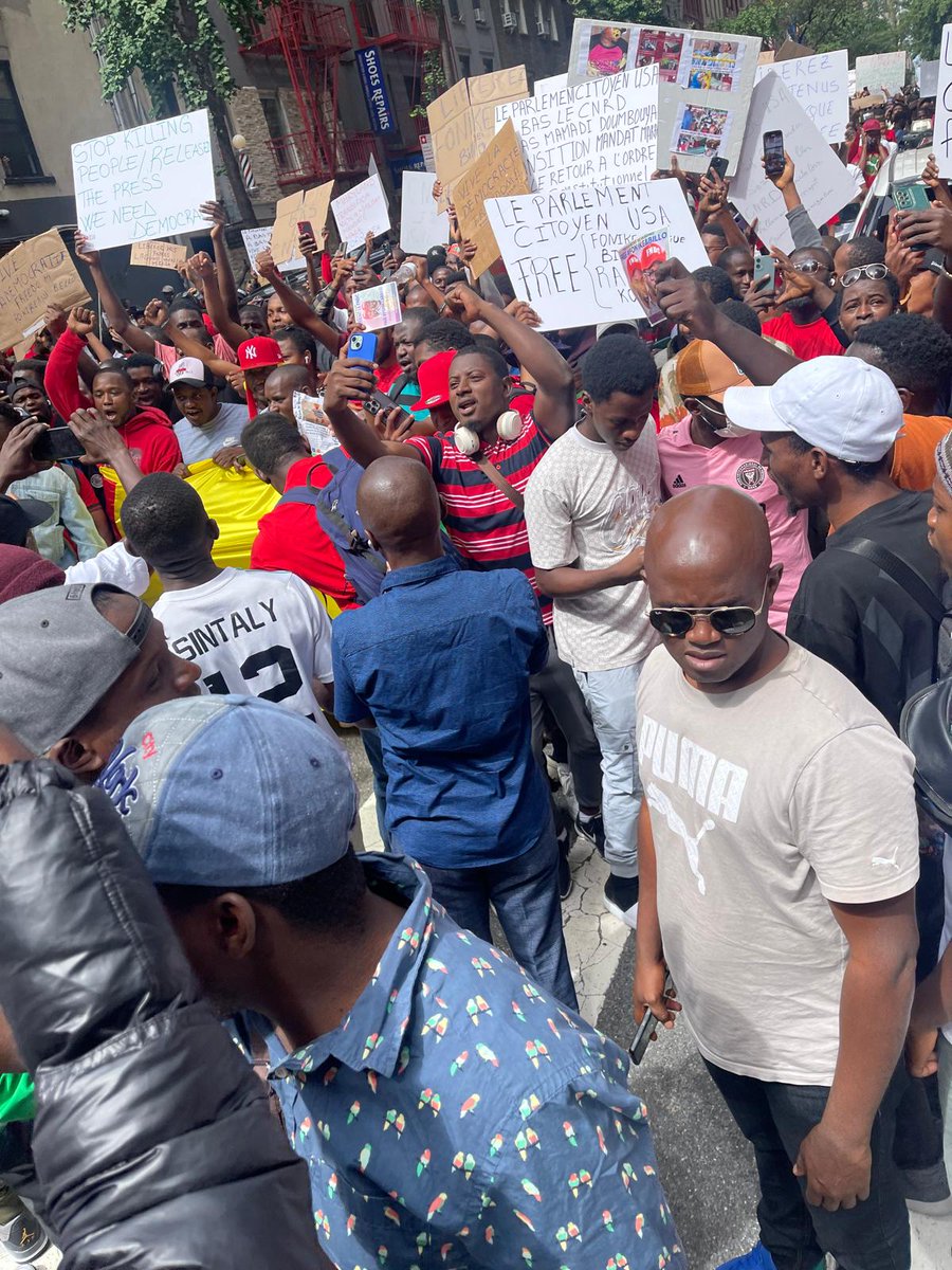 🚨New York🇺🇸. Forte mobilisation de guinéens pour exiger la libération de Foniké Mengué et Billo Bah. Africaguinee.com ⤵️
