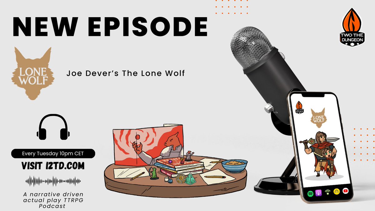🌟New episode!🌟

The Lone Wolves 🐺 venture deeper in to the ice fortress in search of their target.

What trouble and perils lay in wait for our new heroes?

Listen on and find out as we delve in two the dungeon⚔️

#happytwosday #ttrpg #lonewolf #adventurebook