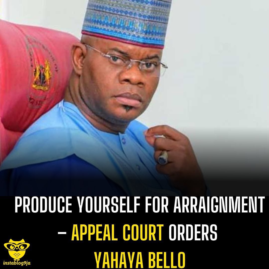 Produce yourself for arraignment – Appeal Court orders Yahaya Bello

The Court of Appeal sitting in Abuja has ordered former Kogi State Governor, Yahaya Bello, to present himself for arraignment.

The court in its verdict on Tuesday, August 20, also restrained him from taking