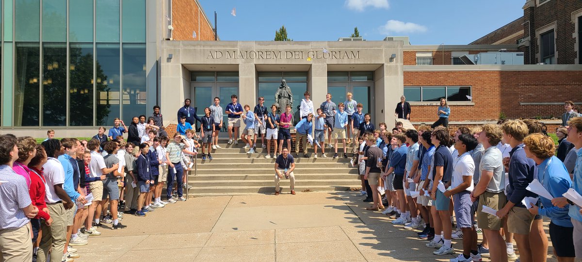 sluhjrbills's tweet image. Before they tackle AP Physics this year, our juniors are flying into the semester with an intense paper airplane competition. Congrats to AJ Dean for soaring above the rest! #SLUH2026 #SLUHLife #AMDG