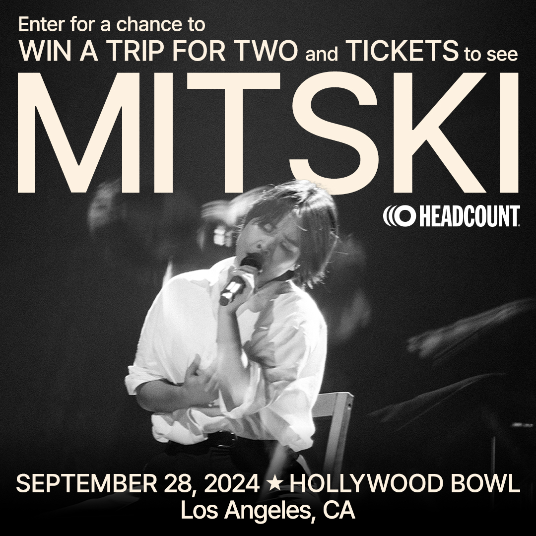 mitski (@mitskileaks) on Twitter photo Contest: Enter to see Mitski in Los Angeles. Prize includes airfare, hotel, and two tickets to the September 28 show at the Hollywood Bowl.
Enter with <a href="/HeadCountOrg/">HeadCount | Register To Vote</a>: headcount.org/mitski-la-gtv Contest: Enter to see Mitski in Los Angeles. Prize includes airfare, hotel, and two tickets to the September 28 show at the Hollywood Bowl.
Enter with <a href="/HeadCountOrg/">HeadCount | Register To Vote</a>: headcount.org/mitski-la-gtv