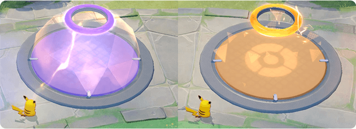Cra_PokeUnite's tweet photo. 【テストサーバー情報】
新バトルアイテム

「ゴールハッカー」
待ち時間：90秒
味方チームのゴールエリア内もしくは近くで使用したとき、少しの間シールドとHP回復効果を強化する。
相手チームのゴールエリア内もしくは近くで使用したとき、少しの間シールドとHP回復効果を無効化する。 https://t.co/9RxaC1jV6Y