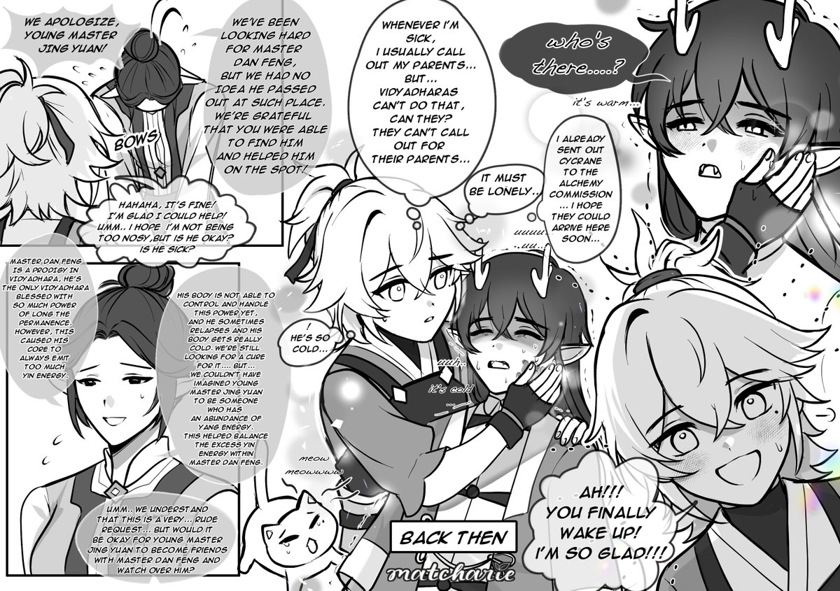 🐉🦁 dan feng x jing yuan
Yin &amp; Yang childhood friends AU
#fengjing #枫景 
