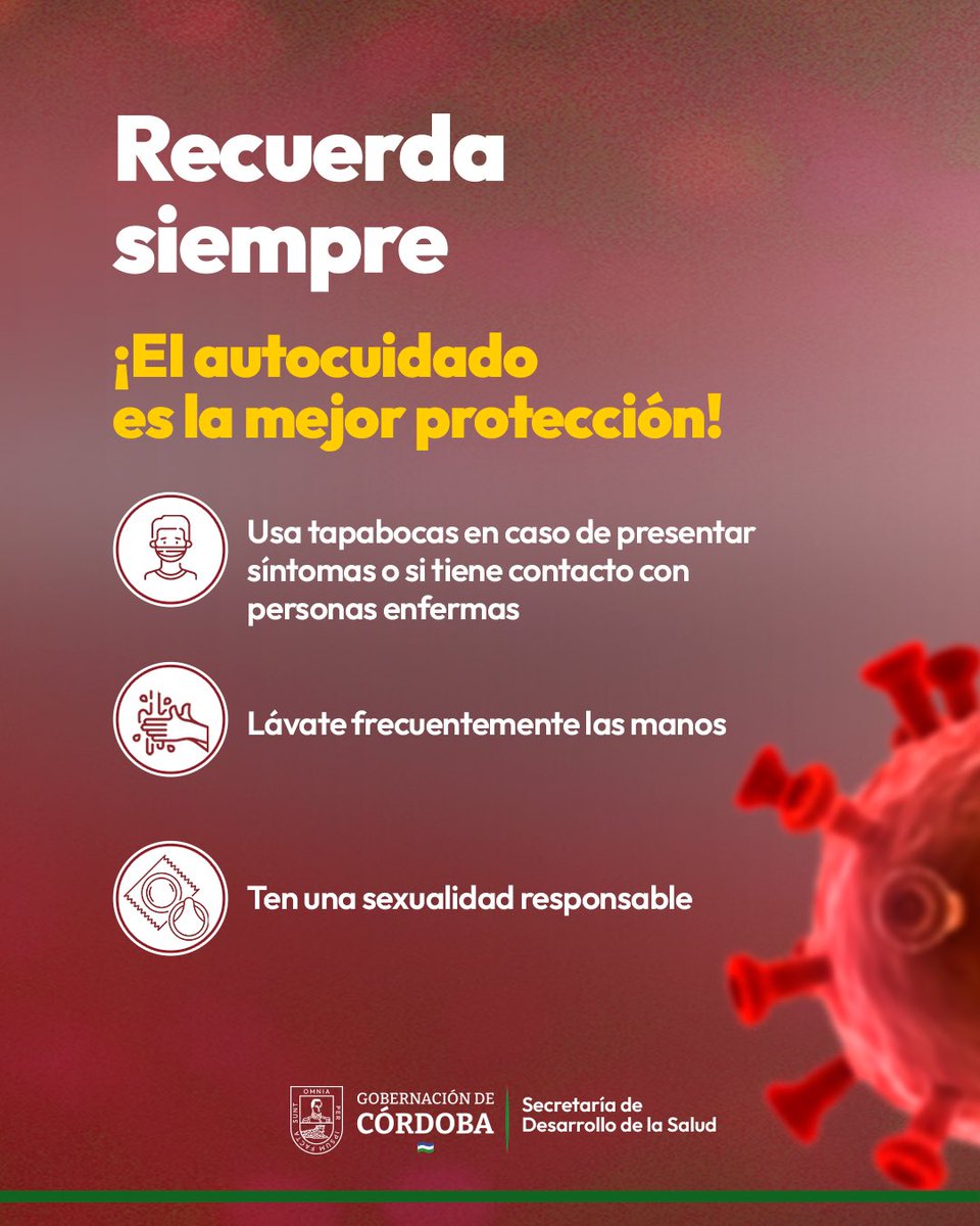 En Córdoba no se han presentado casos confirmados de Mpox clado 1 (antiguamente llamada viruela símica o del mono). 

La información que circula sobre un posible caso, ¡es falsa!

Invitamos a la comunidad a consultar las fuentes oficiales y no replicar información sin confirmar.