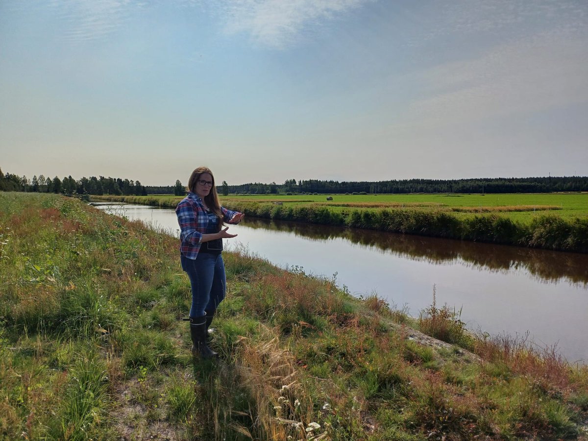 leeyuan815's tweet photo. Grateful for @MikkoJaervinen's organization and @MaaritLiimatai1's hosting. Learned about water table management's role in #GHG mitigations from grassland on peat. First time visiting the beautiful Ruukki @LukeFinland and Oulu. @nshurpali @hemraj1802 https://t.co/ltEVZvvz5C