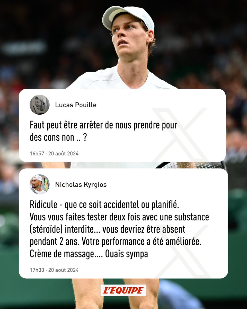 Le monde du tennis circonspect après la révélation des tests positifs de Jannik Sinner

Plusieurs joueurs et personnalités du monde du tennis ont réagi après la révélation ce mardi des tests positifs du numéro 1 mondial, innocenté cinq mois après les faits ow.ly/4yjx50T2lfQ