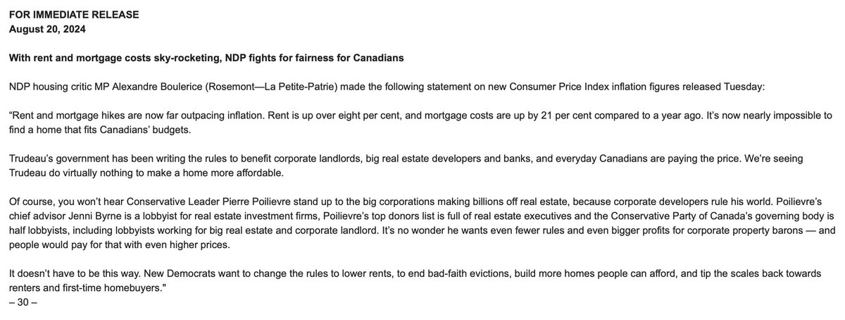 No, Trudeau’s government hasn’t been “writing the rules to benefit corporate landlords” because LANDLORD-TENANT LEGISLATION IS PROVINCIAL GODS DAMNED JURISDICTION!
FFS