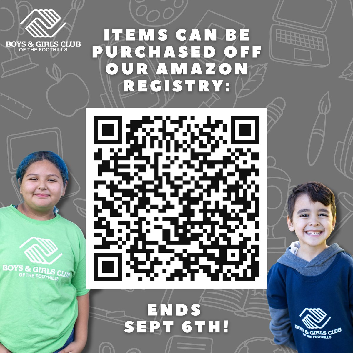 FoothillsBGC's tweet photo. We’re on a mission to ‘pencil’ in some extra love this school year. Help us make this the best year yet by contributing to our Back to School drive! 📚🏫 https://t.co/prgxcAuDj6 https://t.co/GuVOhRJdKA