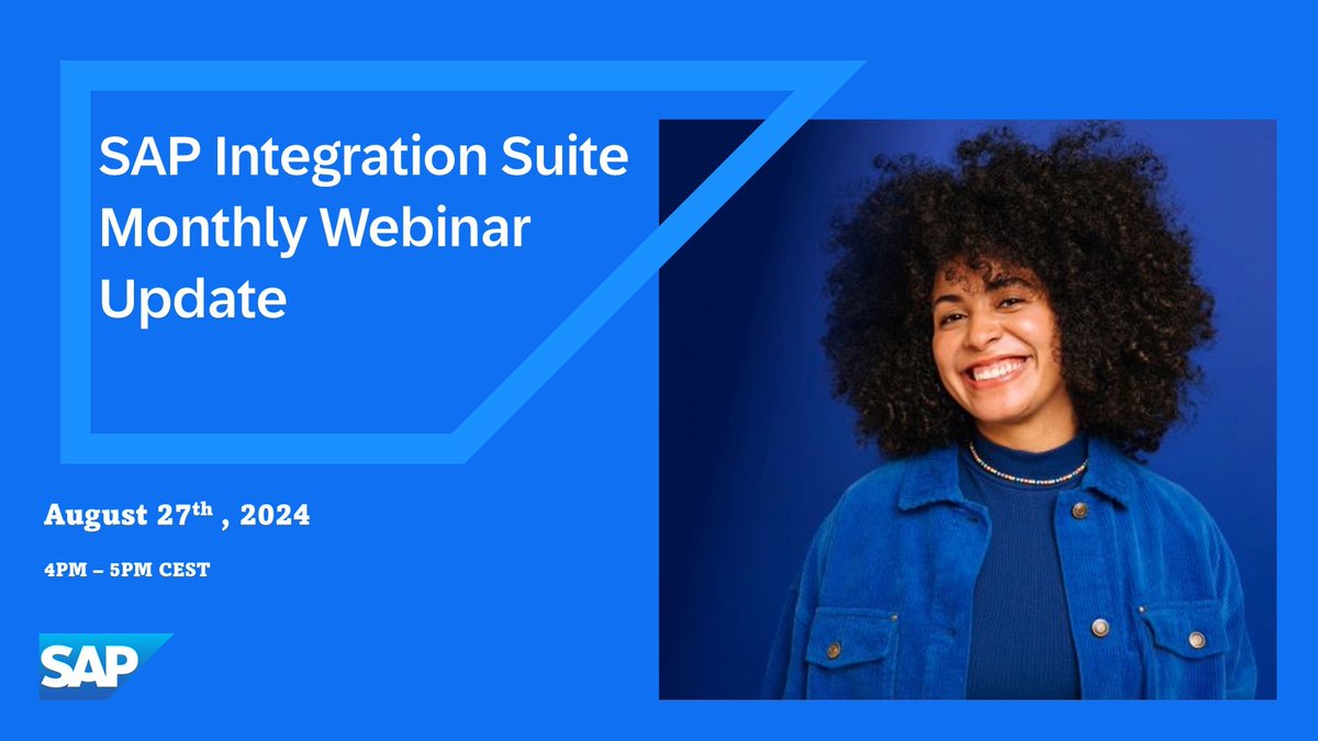 robinhaettich's tweet image. Gear up for the latest and the greatest updates on #SAPIntegrationSuite: imsap.co/6012lqD4C