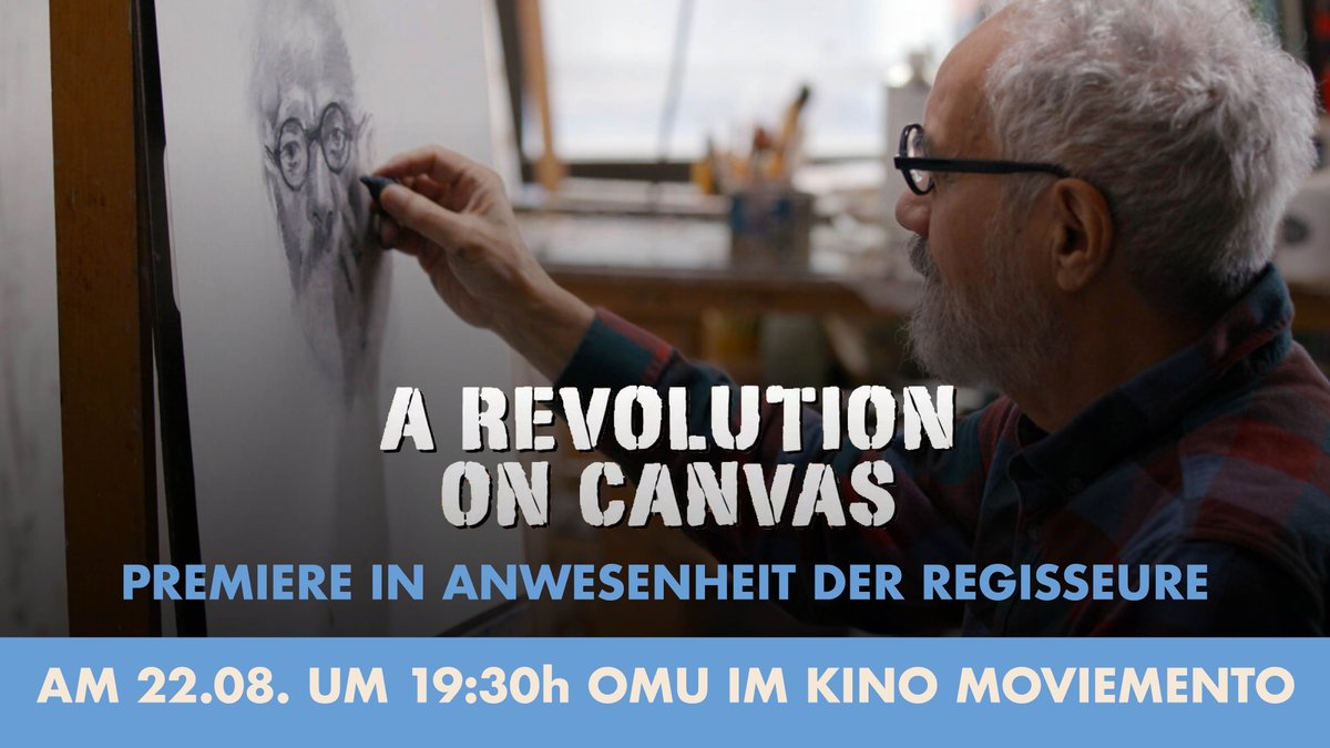 Wulf Sörgel (@wulfsoergel) on Twitter photo Do, 22.08. 19.30h im <a href="/kinomoviemento/">Kino Moviemento</a> : A Revolution on Canvas -freue mich schon auf das gemeinsame Publikumsgespräch mit Sara Nodjoumi und Till Schauder über ihren faszinierenden Film.
Tickets: moviemento.de/film/a-revolut… Do, 22.08. 19.30h im <a href="/kinomoviemento/">Kino Moviemento</a> : A Revolution on Canvas -freue mich schon auf das gemeinsame Publikumsgespräch mit Sara Nodjoumi und Till Schauder über ihren faszinierenden Film.
Tickets: moviemento.de/film/a-revolut…