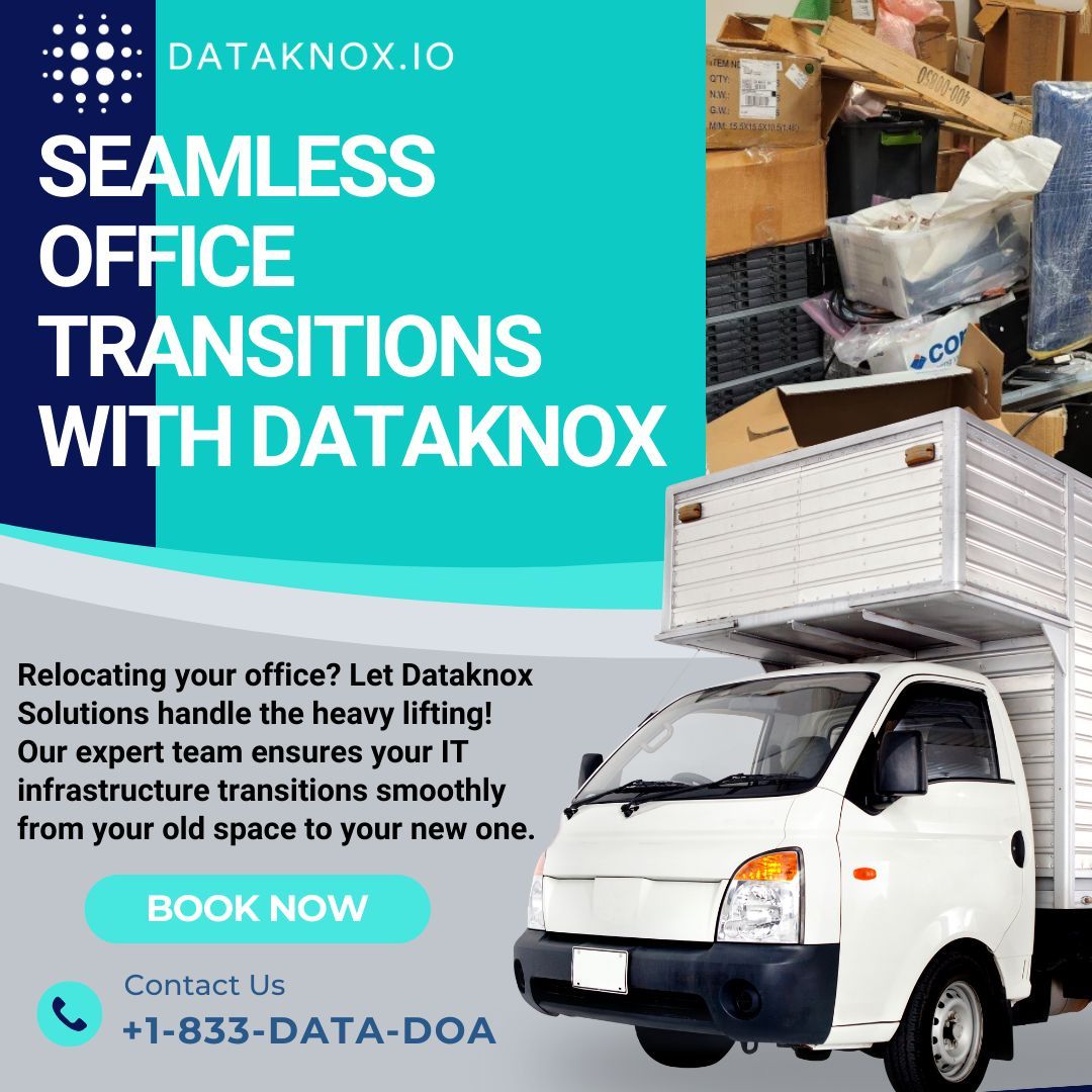 Dataknox_io's tweet image. Moving offices? Dataknox Solutions can assist with seamless IT relocations. Ensure your tech infrastructure moves safely and efficiently. 

#OfficeRelocation #ITSupport #DataknoxSolutions #TechRelocation #BusinessMove #CorporateRelocation #EfficientMoving #TechTransport #SecureIT