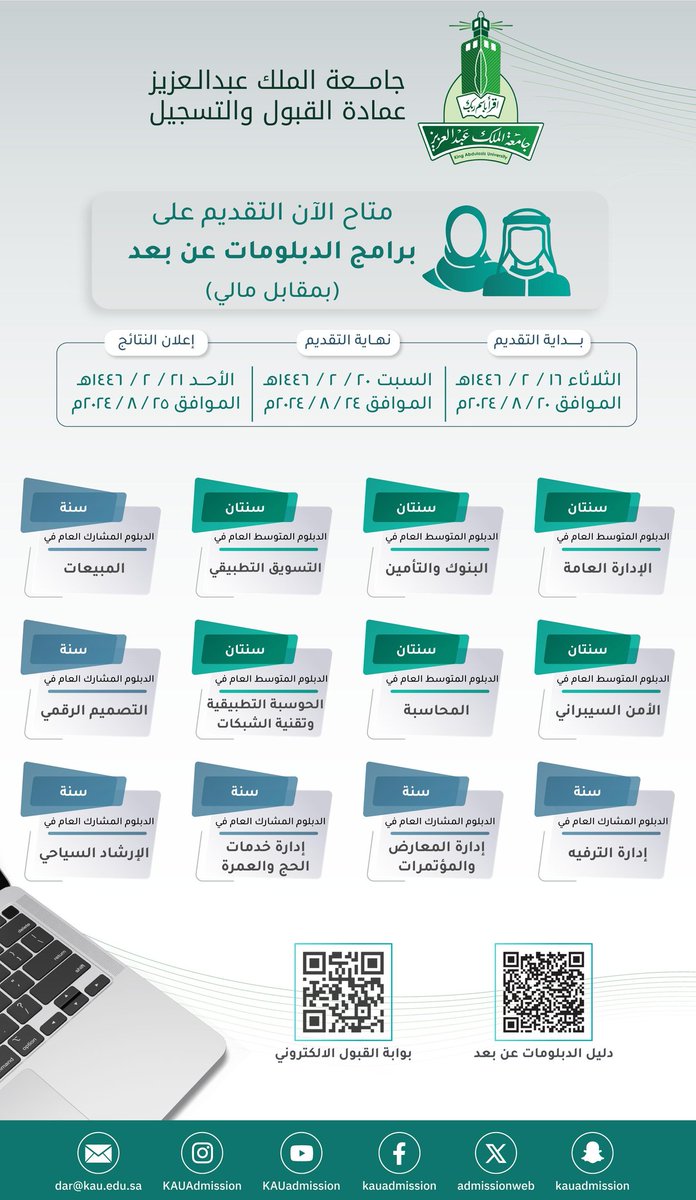 KAU | القبول tweet media