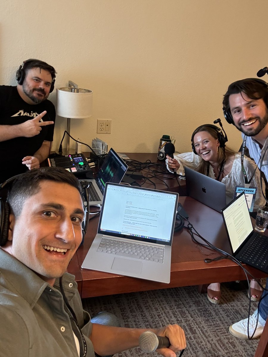 We’re all together! In-person show today