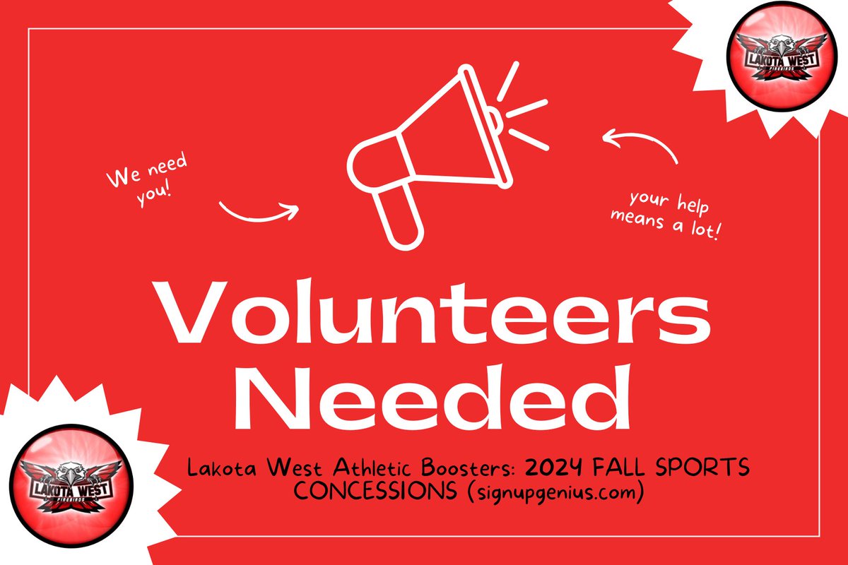 LW Concessions Help Needed for Athletic Games at Firebird Stadium 
No exp needed - train on the job!
Sign up, add LW team for credit. Once your shift is worked $25 to team.  

🆘 **We NEED volunteers for THIS WEEK - Friday, Aug 23 Football game vs St X‼️
m.signupgenius.com/#!/showSignUp/…