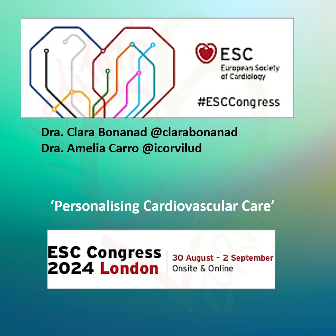 icorvilud's tweet photo. Final countdown #ESCcongress
📌30/8-2/9
📌Motto: 'Personalising Cardiovascular Care'
📌Clara Bonanad &amp; Amelia Carro will cover #congresshighlights #LBCT #ESCguidelinesrealease
📌Stay tunned on Twitter or join #lipidlinksca 
https://t.co/VT2EFZP7s0
#ESCcongress24 #lasectelleva https://t.co/39g3rObEiJ