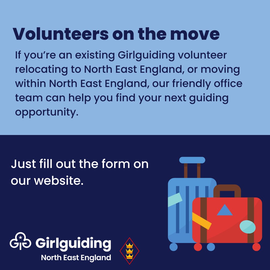 Volunteers on the move

If you’re an existing Girlguiding adult member relocating to North East England, or moving within North East England, our friendly office team can help you find your next guiding opportunity. 

girlguidingnortheast.org.uk/volunteers-on-…