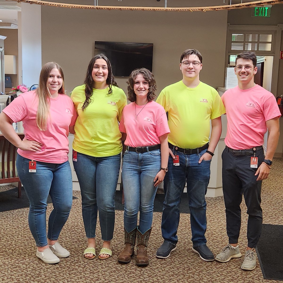 That time when one of our business customers gifted t-shirts to our Honeoye Falls branch staff to wear for our 'Casual Blue for Charity Days' 😊👖 

Thanks to Anthony and all our friends at T and L Excavating and Paving - we appreciate you!