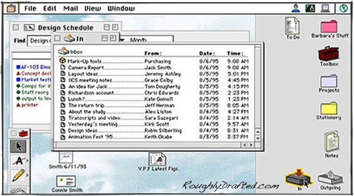 msimoni's tweet photo. One area that 80s/90s Apple absolutely owned was the _worldbuilding_ aspect of OS design. You look at these screenshots and you feel like you _are_ in some place. https://t.co/uQGd65gaoW