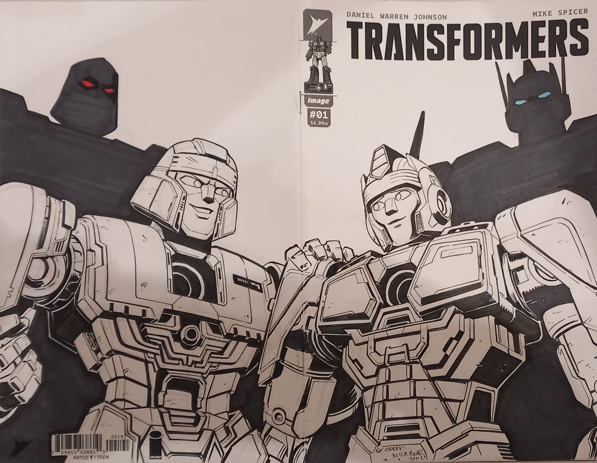 NickRoche's tweet photo. My first time drawing the lads from #TransformersOne! 

Blank cover commish from last week's @tfnationltd! https://t.co/KYNTyvaOCw