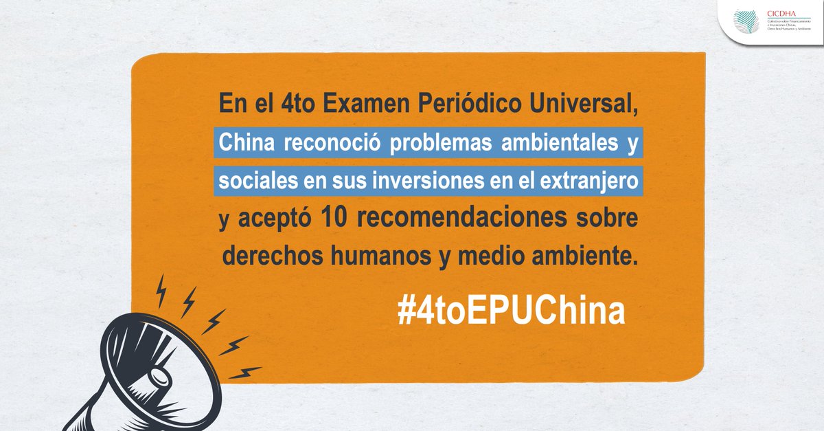 cedib_com's tweet photo. 🌍 En el 4to  Examen Periódico Universal, China  reconoce problemas en inversiones extranjeras y acepta recomendaciones clave sobre #DDHH y medio ambiente.
Descubre cómo esto impacta en el cumplimiento de sus obligaciones internacionales.
Más información👇
https://t.co/UnuUCUF8fn https://t.co/qTTHi78ftI