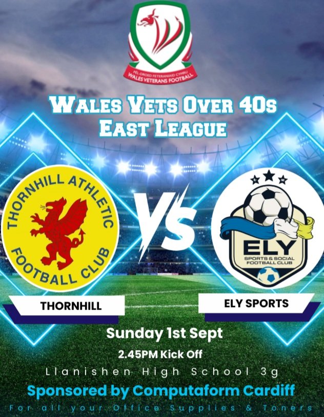 ThornhillAfcVet's tweet photo. For the first time in our clubs 35 year history we are looking forward to taking part in our very 1st over 40s @WalesVets game  -
@ThornhillAfcVet vs @elysportsfc
Come down to @llanishen3g and support the boys 💪 https://t.co/cZld8vEKSQ