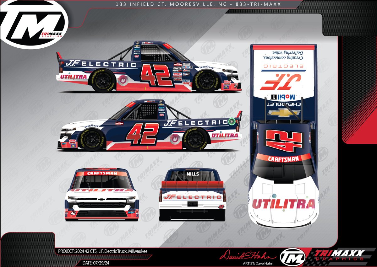 Utilitra (@utilitra_wbe) on Twitter photo This Sunday in Wisconsin, watch for a fresh look on the track! <a href="/mattmillsracing/">Matt Mills</a> and the #42 Chevrolet team are showcasing Utilitra on the hood as they tackle the historic Milwaukee Mile. Gear up for an exciting race day and keep an eye out for the Utilitra logo on your screens! This Sunday in Wisconsin, watch for a fresh look on the track! <a href="/mattmillsracing/">Matt Mills</a> and the #42 Chevrolet team are showcasing Utilitra on the hood as they tackle the historic Milwaukee Mile. Gear up for an exciting race day and keep an eye out for the Utilitra logo on your screens!