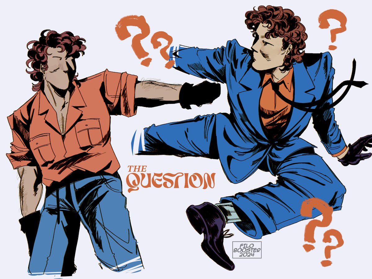 FILOBOOSTER's tweet photo. [dc comics] been reading question v1 lately https://t.co/56DFCkDG5k
