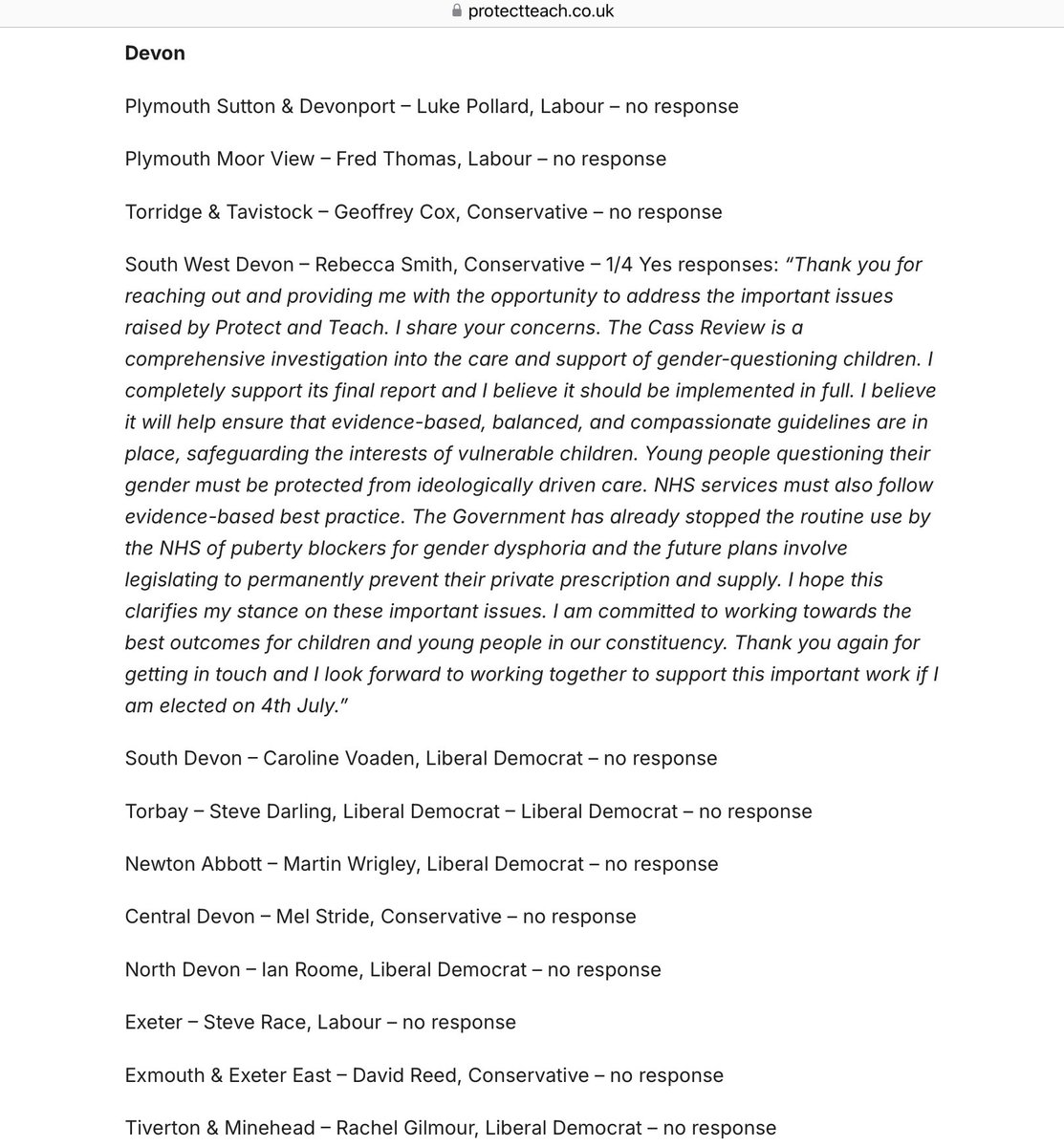 JapanesePolar's tweet photo. Did your #GE2024 MP respond to @ProtectTeach 4 #SafeguardingAllChildren pledges? Here are the responses from Dorset, Gloucestershire &amp; Devon. Of the 7 Gloucs constituencies, not one elected MP replied!
👀Did your MP reply? 👀🔗https://t.co/xFVOScs12j https://t.co/9SFkGKDm9M