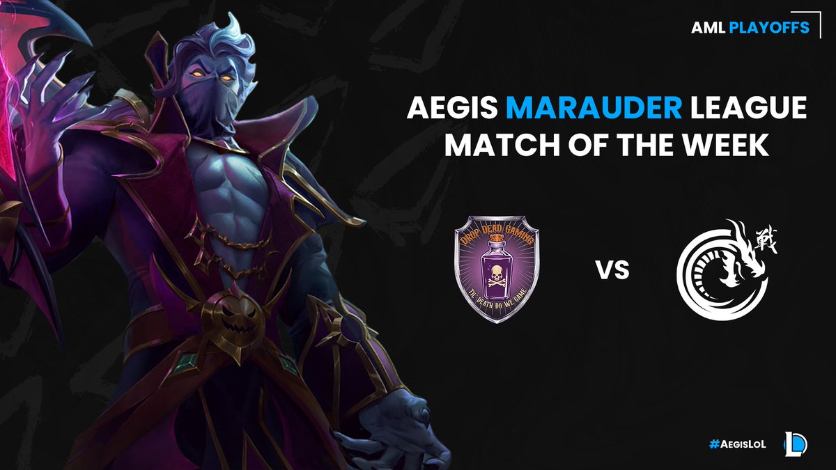 Aegis Marauder League playoffs continue tonight! Tune in at 7PM ET to see which of these two teams will advance to the semi-finals, and which will be eliminated.  

⚔️: <a href="/Dropdeadgamingx/">DropDeadGaming</a> vs. <a href="/artofwaresports/">Art of War Esports</a> 
🎙️: <a href="/Moosecasts/">Moose🏳️‍🌈</a> and <a href="/Seppti_/">Jack</a> 
📹: <a href="/Kaddiee_/">Kaddie</a> 

⬇️⬇️LINK BELOW⬇️⬇️