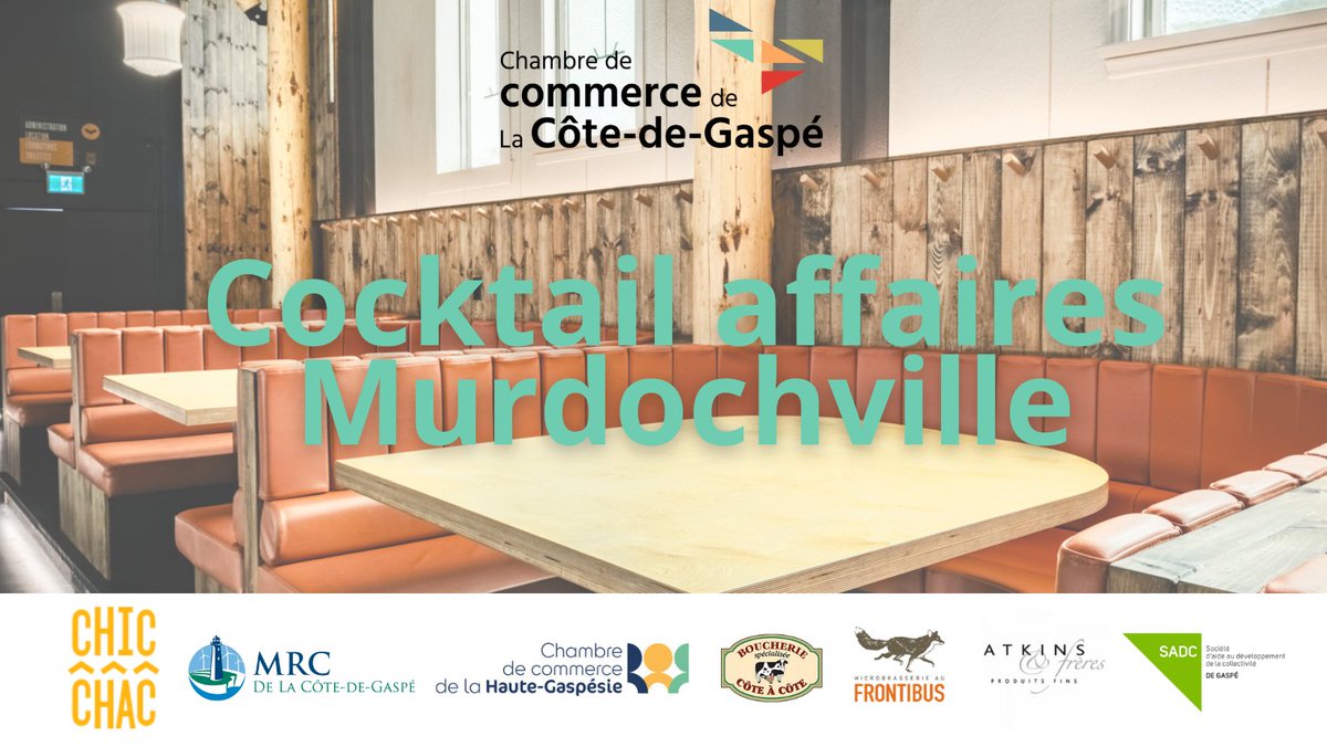 commercecdgaspe's tweet photo. Invitation à toute la communauté d'affaires de La Côte-de-Gaspé et de La Haute Gaspésie. 11 septembre Murdochville RSVP Obligatoire https://t.co/88NWq0VJ7N
#LaForceDuRéseau https://t.co/Q4cC4MHJej