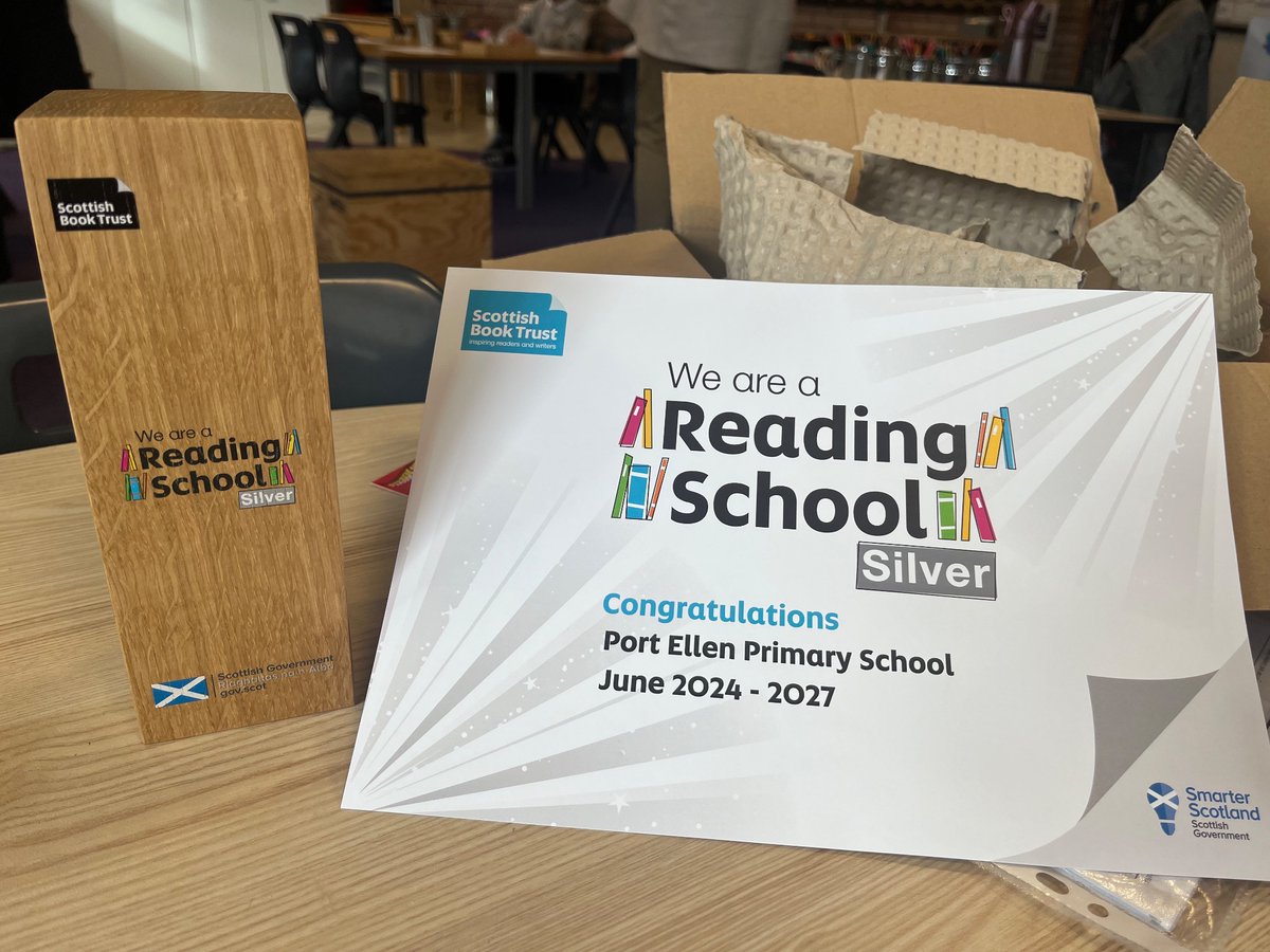 Port Ellen Primary School (@portellenps) on Twitter photo We were delighted to receive our <a href="/scottishbktrust/">Scottish Book Trust</a> Reading School Silver award this morning! <a href="/argyllandbute/">Argyll and Bute Council</a> <a href="/abc_OCTF/">Argyll and Bute Council Education Service</a> <a href="/EducationScot/">Education Scotland</a> We were delighted to receive our <a href="/scottishbktrust/">Scottish Book Trust</a> Reading School Silver award this morning! <a href="/argyllandbute/">Argyll and Bute Council</a> <a href="/abc_OCTF/">Argyll and Bute Council Education Service</a> <a href="/EducationScot/">Education Scotland</a>
