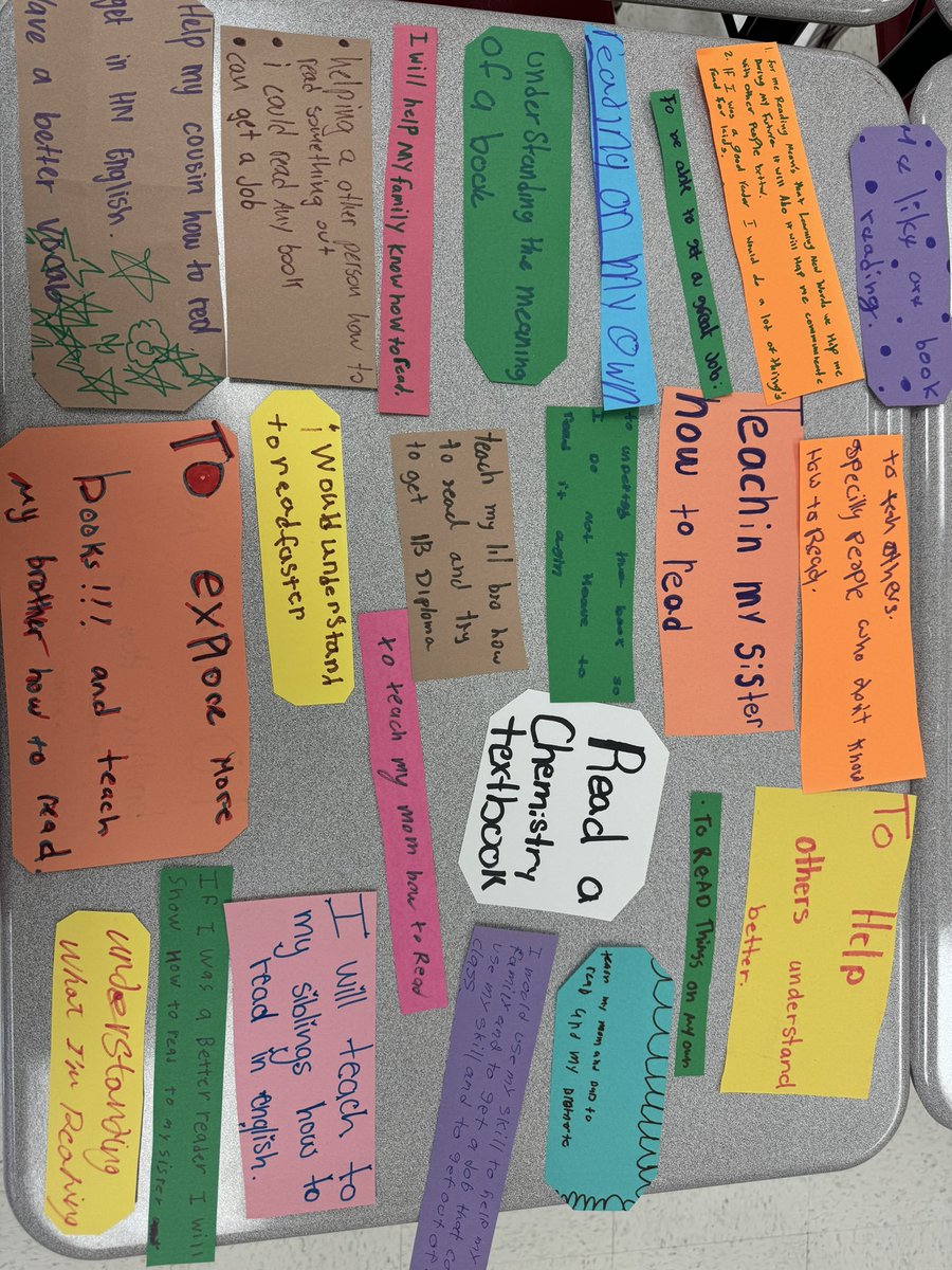 Me: “What does it mean to read well? What would you do with your reading skills?” 

Student responses below 🤍 #atomnation