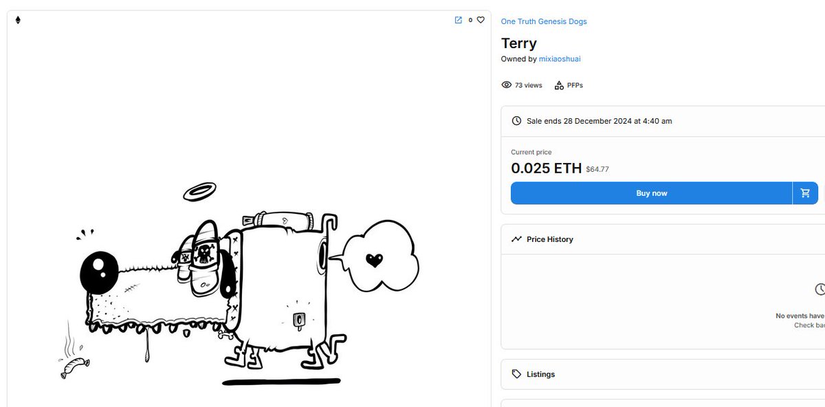 The collection is the only NFT presence the duo has at present, but I'd hope over time they release more.

Each NFT has a unique characteristic in that it was named by the minter, 'Terry' is sitting at 0.025eth for example